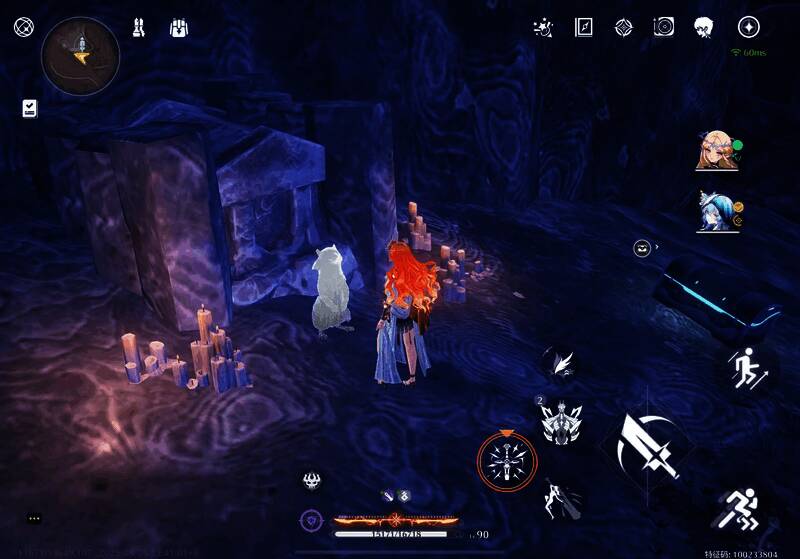 第三神龛近景图，呜獭獭在神龛旁，画面细节丰富