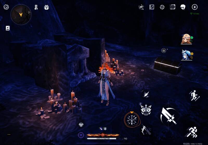 第五神龛地形图，神龛藏于岩石之间，背景环境复杂