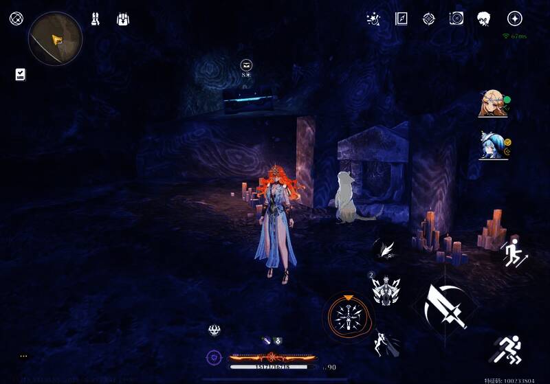 第六神龛场景图，呜獭獭在神龛旁，环境清新