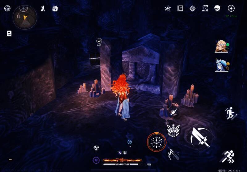 第九神龛远景图，神龛藏于岩石间，背景环境复杂