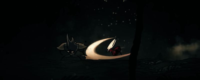 《空洞骑士：丝之歌》边陲守望者战斗画面，主角与飞虫协同作战