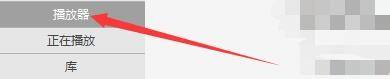 首选项窗口左侧导航栏选中‘播放器’，右侧内容随之切换