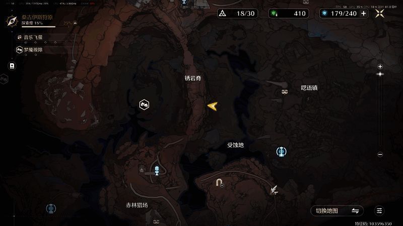 点位⑦吊桥结构细节，石龛附着于金属支柱