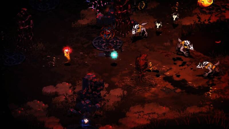 城镇区域全景，建筑风格融合古希腊与幻想元素，NPC互动氛围浓厚