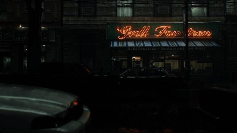 主角与同伴在地铁站台交谈，神情凝重，背后列车残骸冒烟