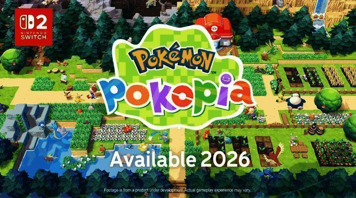 游戏内场景截图，显示玩家与妙蛙种子一起清理杂草，背景是正在建设中的木屋和围栏