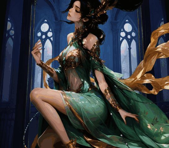 封夷控场队五人合影图，封夷居中释放旋风技能，雅典娜位于后排施加增益，芙蕾雅正在释放治疗光效