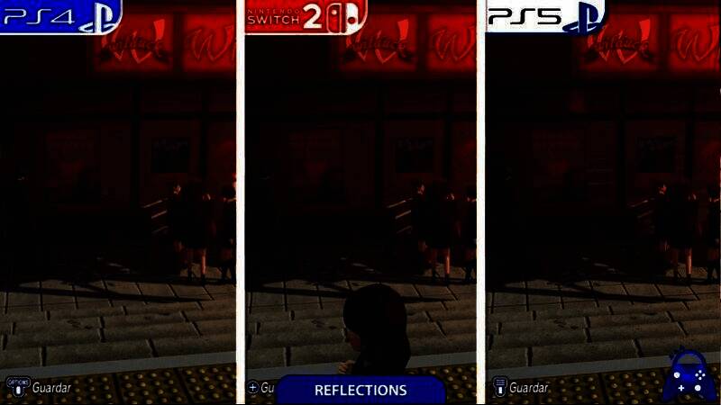 塔尔塔罗斯内部场景对比，Switch 2版与PS4版贴图质量、光影层次感相近