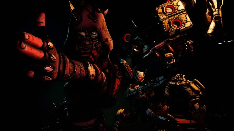 柯南·奥布莱恩在节目中试玩《无主之地4》，表情夸张地盯着屏幕中的小吵闹角色，现场气氛轻松搞笑