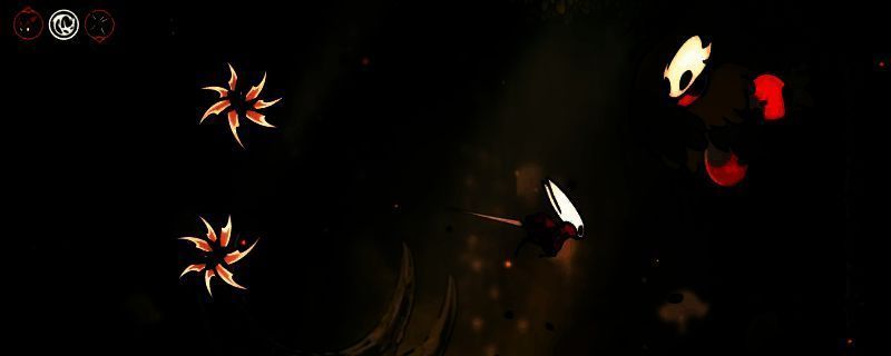 被放逐的格尔在昏暗竞技场中释放花瓣攻击，四周布满尖刺，营造出压迫感十足的战斗环境