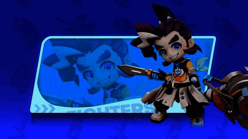 霍去病角色立绘，身穿破损白大褂，手持高速旋转的电锯，眼神狂热