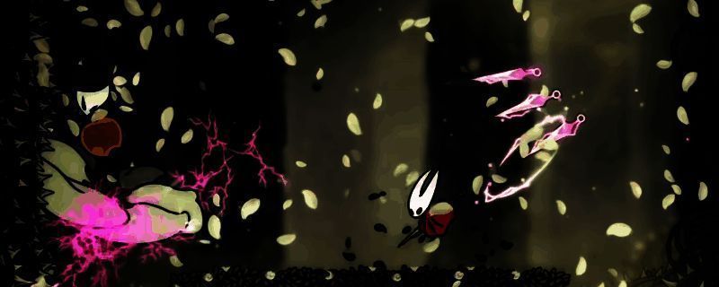 游戏中尼莱斯BOSS战场景，角色使用丝刃镖进行远程攻击，空中布满飞行刀刃特效