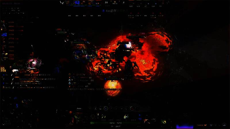 XG战队在TI14比赛中专注操作，选手神情凝重面对关键团战