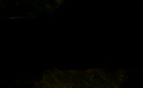 潜艇处于下潜状态，在水下悄然前行，周围泛起微弱波纹