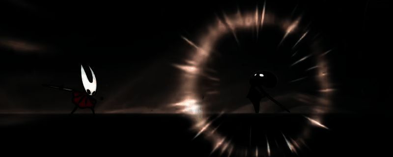 《空洞骑士：丝之歌》中角色释放地刺技能的画面，地面布满紫色毒刺，周围泛起腐蚀性烟雾特效