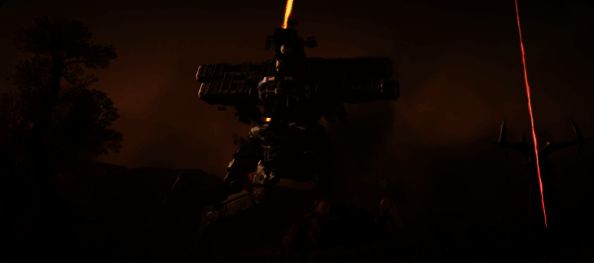 玩家小队在火山裂谷间穿梭，一名角色正跃过即将喷发的熔岩缝隙，背景中有队友使用烟雾弹掩护