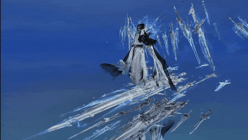 战兽【诸天剑来】召唤动画演示，主角一声令下，无数飞剑自虚空汇聚，融合成巨剑形态