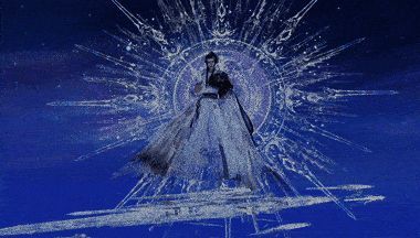 外观升级流程动画，从【剑来开天】到【万剑来朝】再到【诸天剑来】逐步进化