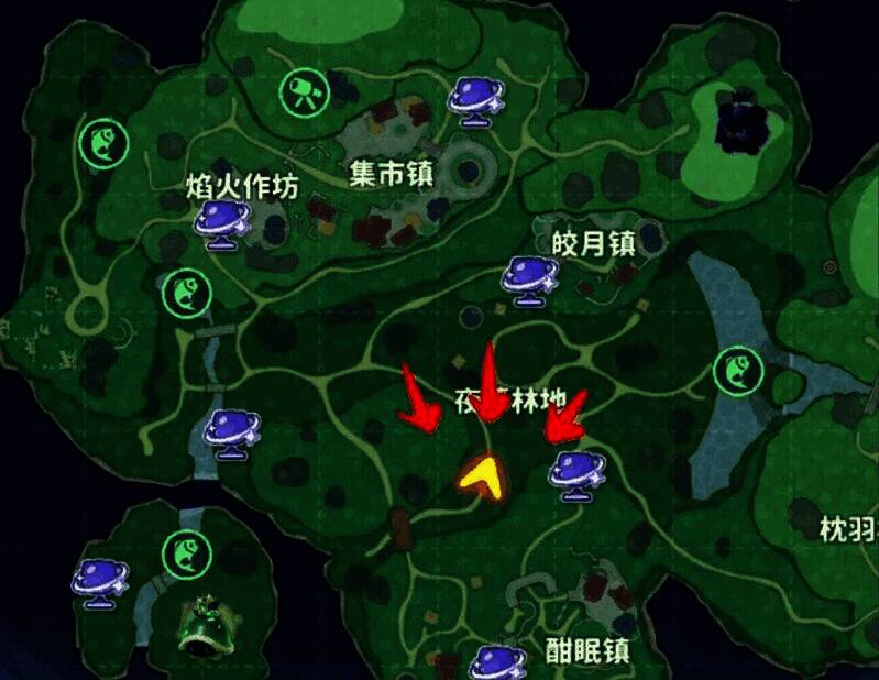 玩家角色站在已完成的二级灵感花灯前庆祝，花灯散发柔和光芒，背景中有其他米姆欢快跳跃