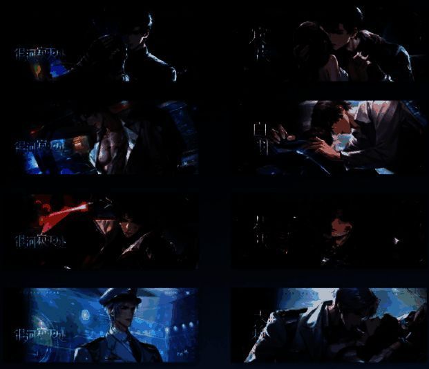 侧影卡套组与亚克力色纸细节特写，光线折射下呈现出梦幻般的视觉效果