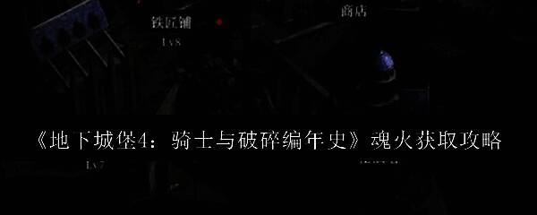《地下城堡4》游戏界面展示魂火资源图标及英雄升级所需材料说明