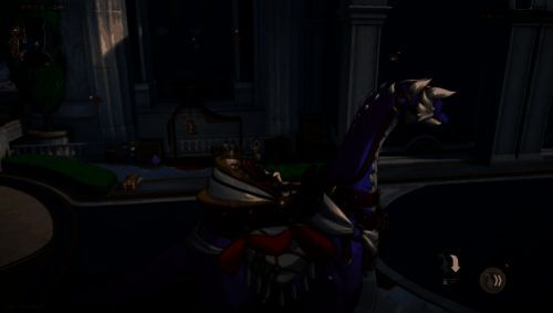 玩家骑在巨大的大地兽背上环绕奥赫玛城，夕阳洒下金色光辉