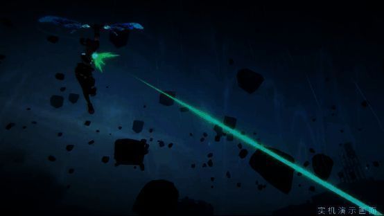 主角施展终极技瞬间，全身迸发蓝色能量波纹，周围敌人被气浪掀飞，画面充满动态张力