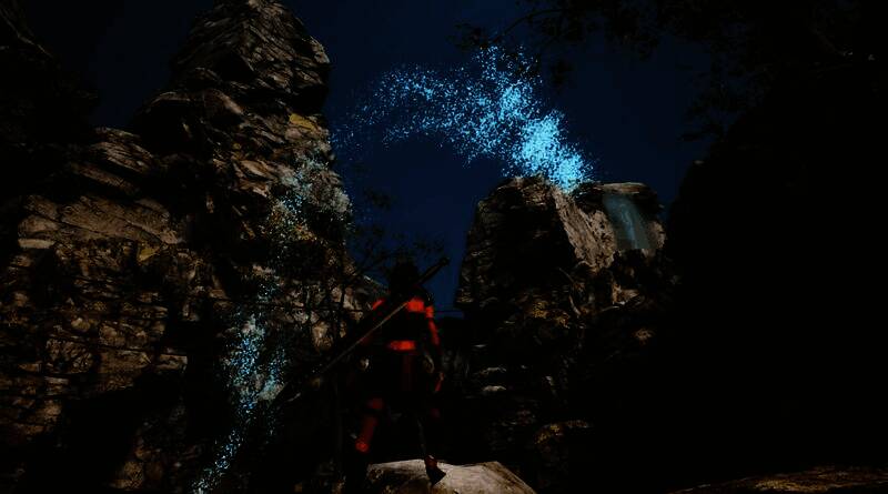 地图局部剖面图展示不同区域特征，标注了怪物分布、陷阱位置与资源点坐标