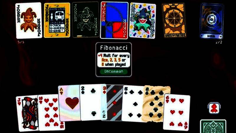 《小丑牌》游戏封面艺术图，小丑面具与扑克牌元素交织，充满神秘与戏谑氛围