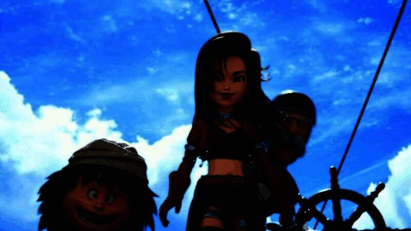 人偶风格角色特写，面部细节精致，服饰纹理细腻