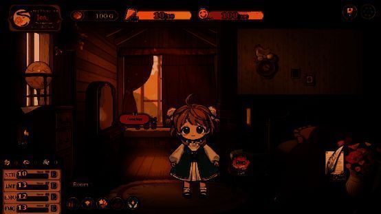 《火山的女儿》游戏主界面展示，父女互动场景温暖动人