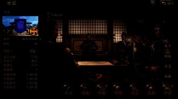 游戏地图上标注多个世家属地点位，周围资源分布密集，体现战略价值