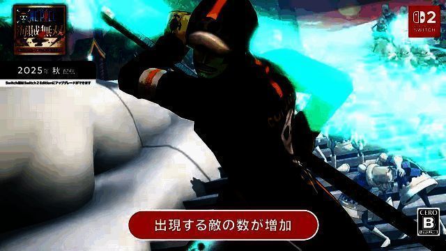 任天堂直面会现场画面，屏幕上显示Switch 2及多款即将登陆的游戏LOGO