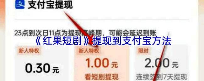 红果短剧收益提现界面展示，页面显示可提现金额及提现按钮