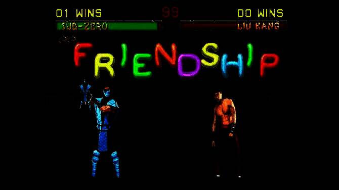 游戏内战斗画面，蝎子与绝对零度在冰火交加的场景中对峙，技能特效绚丽