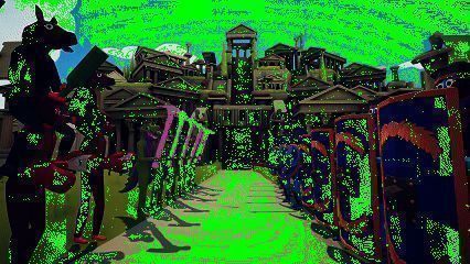 战斗场景动图，多个奇形怪状单位互相冲撞，肢体飞舞，场面极度混乱搞笑