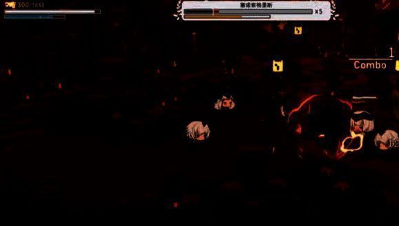 夙璃对BOSS释放技能后，敌人头顶浮现燃烧图标，血条下方出现持续掉血的数字提示