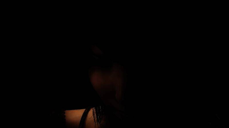 游戏内书房场景，桌上散落着古老卷轴与血迹，墙上挂着神秘符咒，细节刻画精细