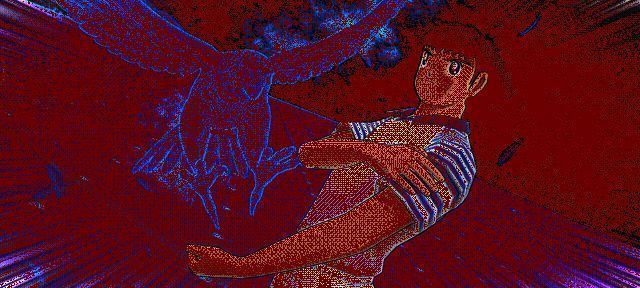 点球小游戏动画演示，大空翼助跑射门，皮球划出弧线直挂死角