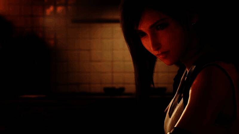 多人协作战斗画面，巴雷特与克劳德联手释放极限技，能量冲击波席卷战场