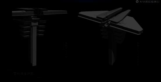 多种舰船设计蓝图并列展示，标注了推进系统、武器模块与能源分布细节