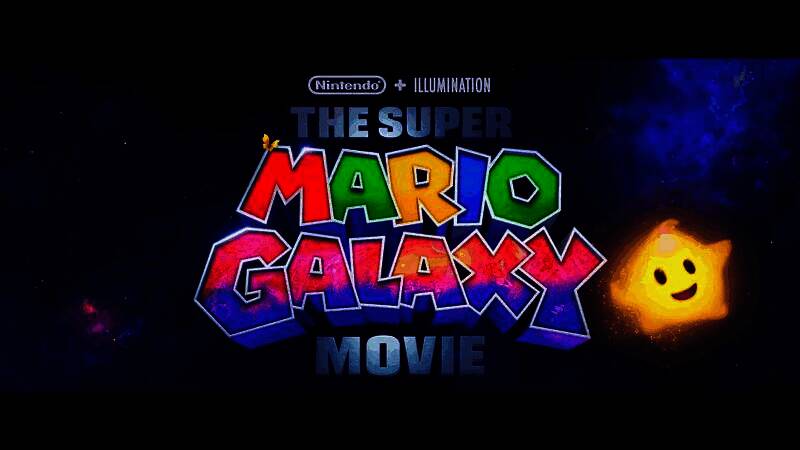 电影截图：马里奥与奇诺比奥并肩奔跑，在倒悬的地表上躲避敌人追击