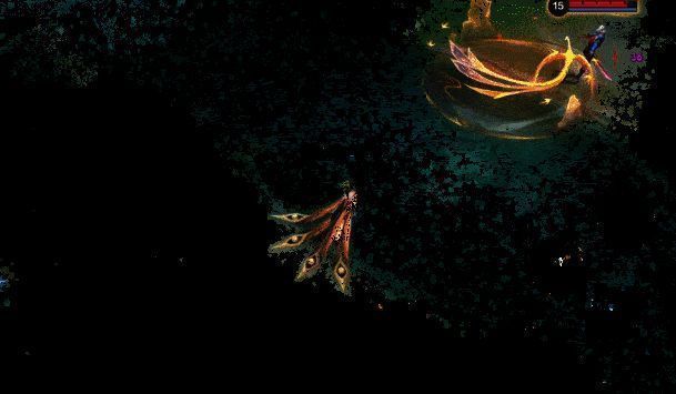 ‘凤舞九天’大招释放瞬间，凤凰化身金色巨影贯穿天际，地面裂开火痕，敌方阵营瞬间崩盘