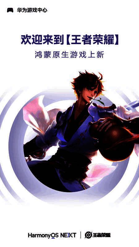 《王者荣耀》鸿蒙版登录界面展示，界面清晰流畅，显示已适配HarmonyOS NEXT系统
