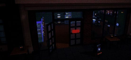 咖啡店外摆区实景图，阳光洒在木桌上，几位顾客正悠闲喝咖啡聊天，环境宁静美好