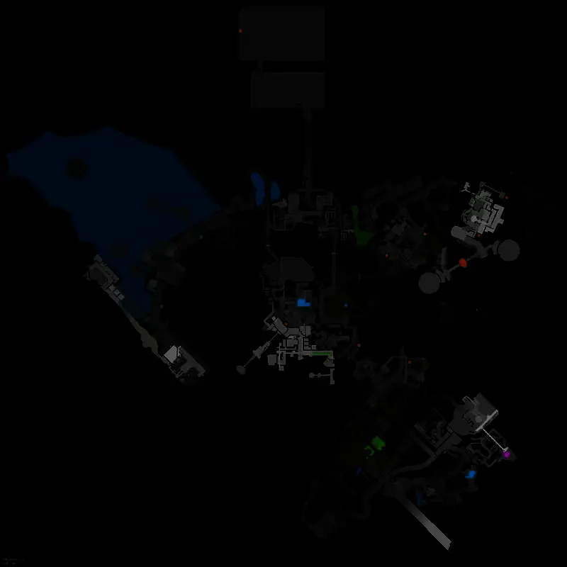 《非生物因素》地图全景视图，包含多层结构与高度切片信息