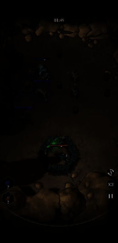 玩家在营地外围仔细搜索草丛与石堆，发现发光宝箱并打开获取奖励