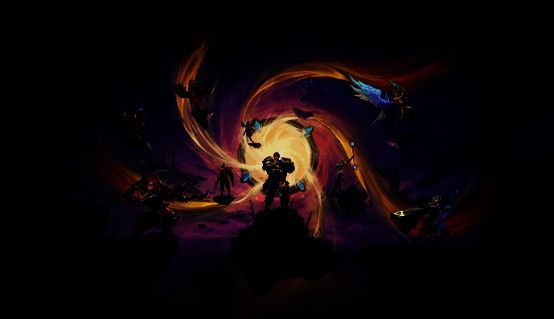 活动页面截图，中心为发光的战利品宝箱，周围环绕多款传说皮肤轮廓，下方标注‘优先获得未拥有皮肤’提示