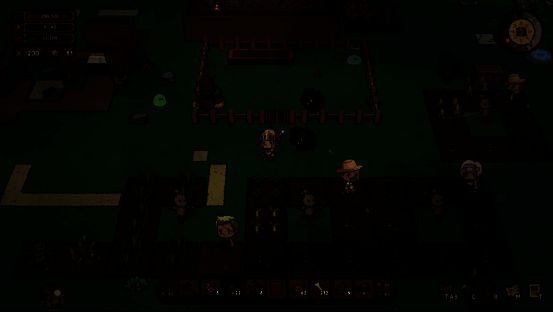 多位村民角色立绘展示，包括农夫、矿工、兔女郎等，每位角色都有鲜明的外貌特征与职业标识