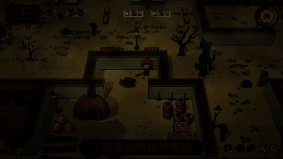 夜晚的拾光村全景，灯光点点，房屋错落有致，天空中漂浮着微光萤火虫，充满童话般的梦幻感